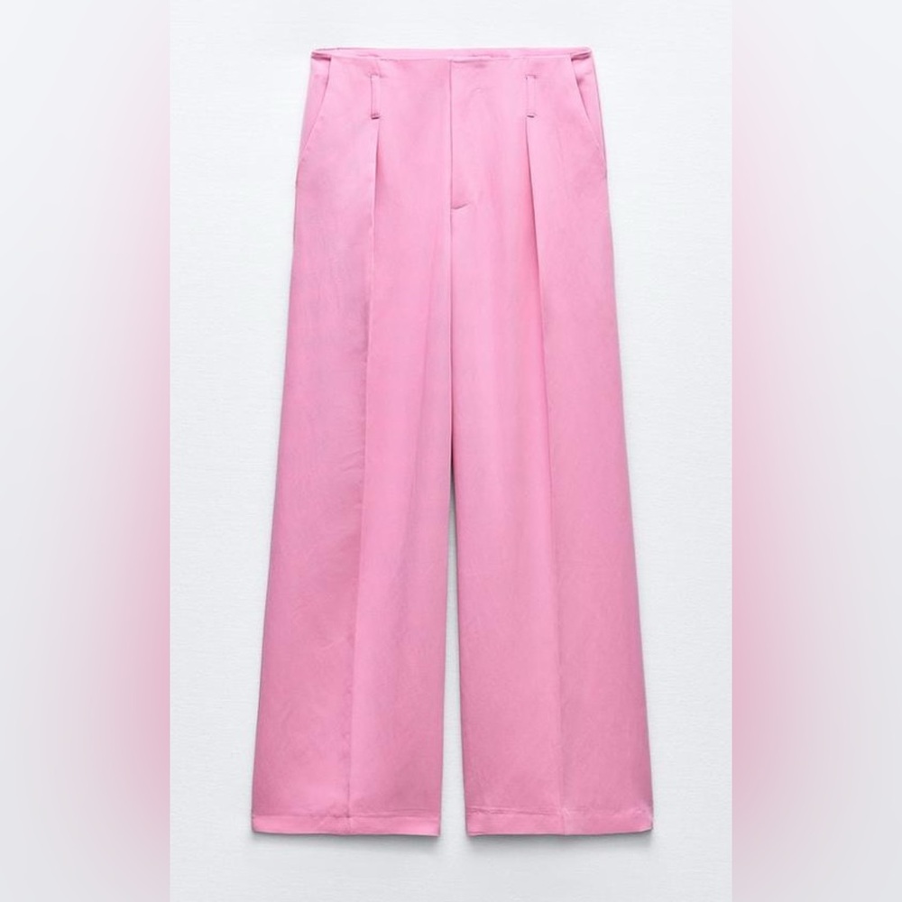 ZARA Pink Pleated Trousers size small - Valentines Day perfection! 💕💞💗